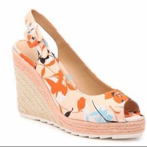 Nine West Womens Zoey Orange Multi Espadrilles Size 9